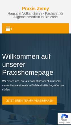 Vorschau der mobilen Webseite www.praxis-zerey.de, Zerey, Volkan