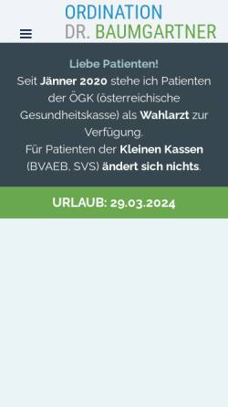 Vorschau der mobilen Webseite www.doktor-baumgartner.at, Baumgartner, Dr. Andreas