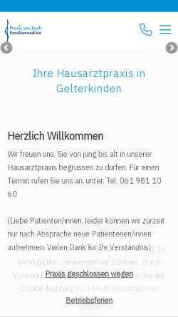 Vorschau der mobilen Webseite praxisambach-gelterkinden.ch, Praxis am Bach