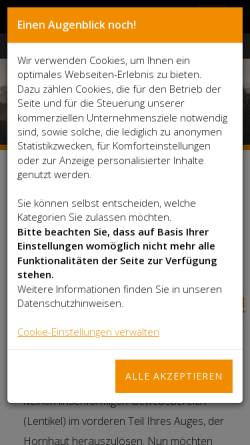 Vorschau der mobilen Webseite www.sehkraft.de, Sehkraft Augenzentrum