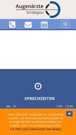 Vorschau der mobilen Webseite augenaerzte-schildergasse.de, Augenärzte Schildergasse