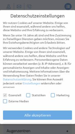 Vorschau der mobilen Webseite www.schwarzwaldaugenklinik.de, Schwarzwald Augenklinik