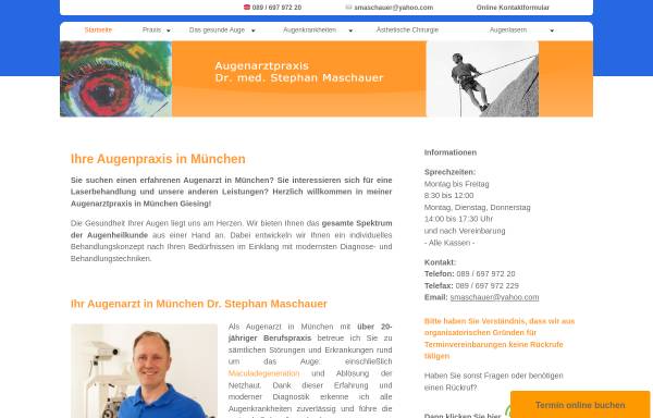 Vorschau von www.augenpraxis.com, Maschauer, Dr. med. Stephan