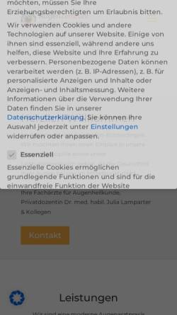 Vorschau der mobilen Webseite www.augenarzt-leinfelden.de, Augenzentrum Leinfelden