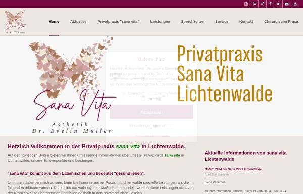 Vorschau von www.sana-vita-lichtenwalde.de, Privatpraxis Sana Vita