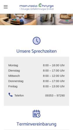 Vorschau der mobilen Webseite main-saale-chirurgie.de, Main-Saale-Chirurgie Karlstadt
