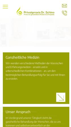 Vorschau der mobilen Webseite www.praxis.schino.de, Dr. med. André Schino