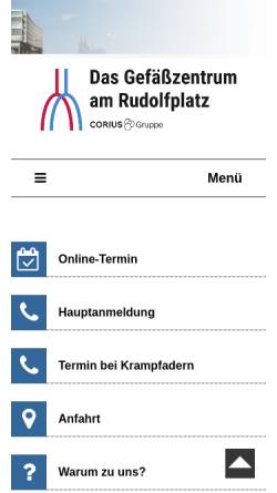 Vorschau der mobilen Webseite www.angio-koeln.de, Gefäßzentrum Rudolfplatz in Köln