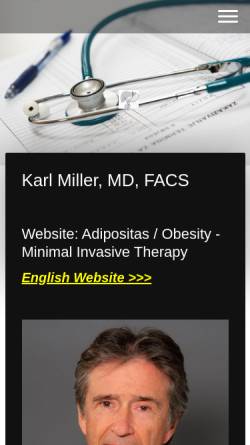 Vorschau der mobilen Webseite www.miller-surgery.com, Dr. Karl Miller - Adipositas und Adipositaschirurgie