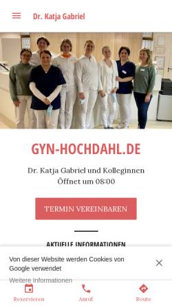 Vorschau der mobilen Webseite frauenarzt-erkrath.business.site, Gabriel, Dr. med. Katja