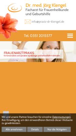 Vorschau der mobilen Webseite www.praxis-dr-klengel.de, Klengel, Dr. med. Jörg