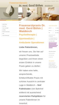 Vorschau der mobilen Webseite www.frauenarzt-boehm.de, Frauenarztpraxis Dr. med. Gerd Böhm