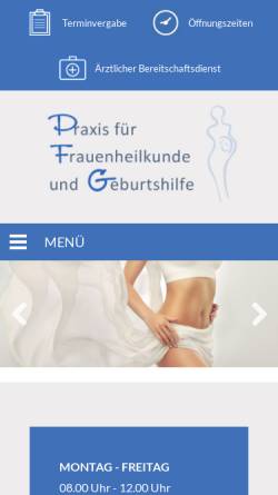 Vorschau der mobilen Webseite www.frauenarztpraxis-dudenstrasse.eu, Egel, Dr. med. Michael, Egel-Hütter, Dr. med. Ingeborg, Fischer, Dr. med. Martina