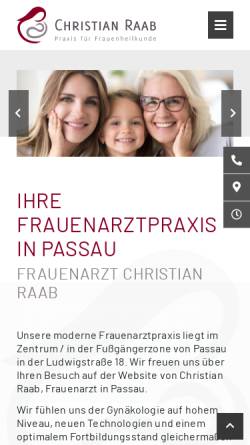 Vorschau der mobilen Webseite www.frauenarzt-passau.com, Frauenarztpraxis Christian Raab