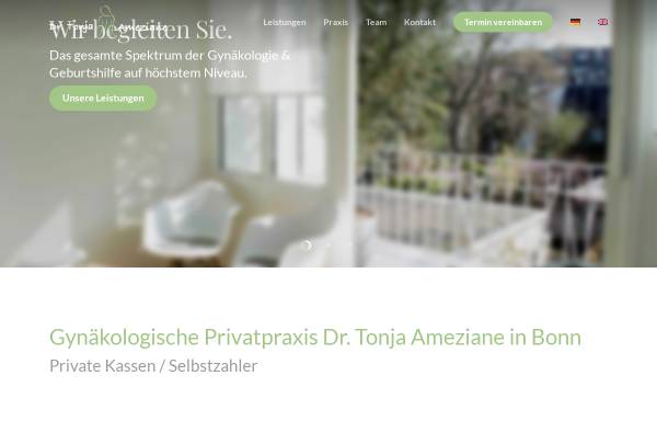 Vorschau von www.ameziane-frauenaerztin.de, Dr. Tonja Ameziane