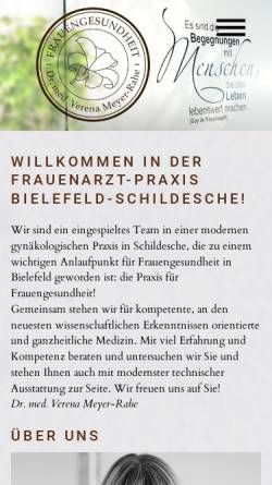 Vorschau der mobilen Webseite www.frauengesundheit-bielefeld.de, Praxis für Frauengesundheit Bielefeld-Schildesche