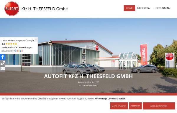 Vorschau von www.autohaus-theesfeld.de, Autofit - Meisterwerkstatt Theesfeld Kfz GmbH