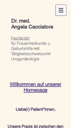Vorschau der mobilen Webseite www.gyn-merzig.de, Dr. med. Margareta Kirsch und Dr. Angela Cacciatore-Hoffmann