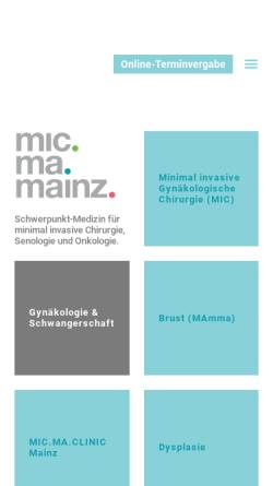 Vorschau der mobilen Webseite micma-mainz.de, Mic.Ma.Mainz