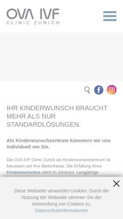 Vorschau der mobilen Webseite ova-ivf.ch, OVA IVF Clinic Zurich