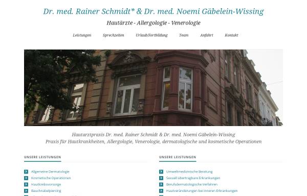 Vorschau von www.schmidt-derma.de, Schmidt, Dr. med. Rainer