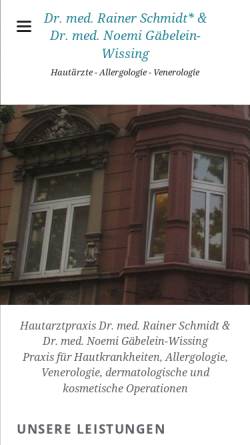 Vorschau der mobilen Webseite www.schmidt-derma.de, Schmidt, Dr. med. Rainer