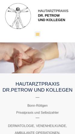 Vorschau der mobilen Webseite www.drpetrow.de, Petrow, Dr. med. Welisar