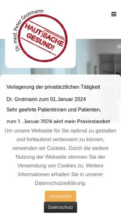 Vorschau der mobilen Webseite www.dr-grotmann.de, Grotmann, Dr. med.