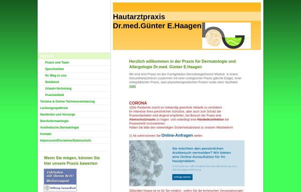 Vorschau von dr-haagen.de, Haagen, Dr. med. Günter E.