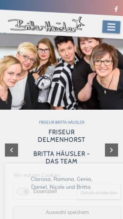Vorschau der mobilen Webseite www.friseurhaeusler.de, Friseur - Team Britta Haeusler