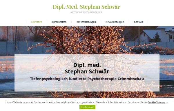 Vorschau von www.psychotherapie-praxis-schwaer-crimmitschau.de, Schwär, Dipl. med. Stephan