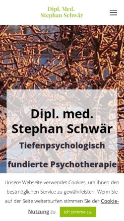 Vorschau der mobilen Webseite www.psychotherapie-praxis-schwaer-crimmitschau.de, Schwär, Dipl. med. Stephan