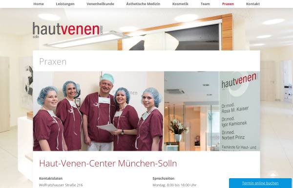 Vorschau von www.haut-venen-center.de, Haut-Venen-Center Solln