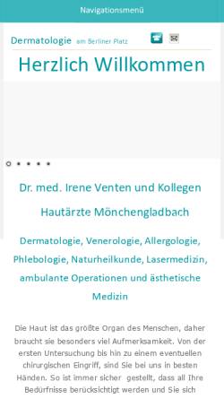 Vorschau der mobilen Webseite drventen.de, Venten, Dr. med. Irene