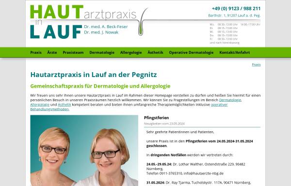 Vorschau von www.hautarzt-in-lauf.de, Hautarztpraxis in Lauf GbR