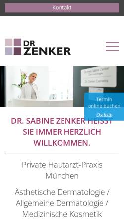Vorschau der mobilen Webseite www.dr-zenker.de, Dr. med. Sabine Zenker