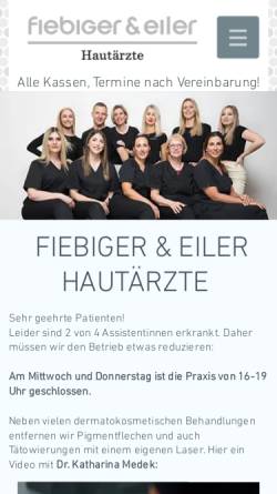 Vorschau der mobilen Webseite www.fiebiger-eiler.at, Fiebiger, Dr. Manfred , Facharzt für Dermatologie und Venerologie