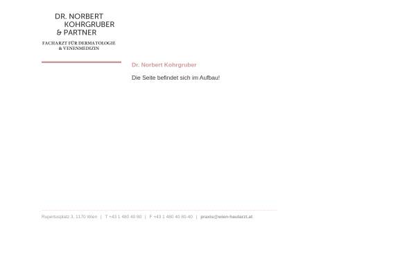 Vorschau von www.wien-hautarzt.at, Kohrgruber, Dr. Norbert