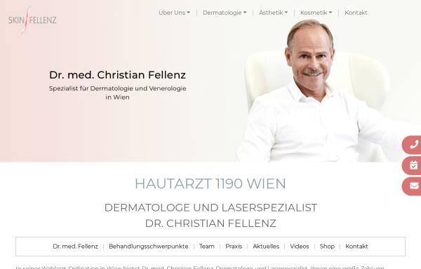Vorschau von www.hautarzt-fellenz-wien.at, Fellenz, Dr. med. univ. Christian