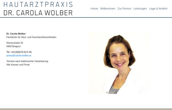 Vorschau von www.carola-wolber.at, Wolber, Dr. Carola