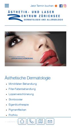 Vorschau der mobilen Webseite www.laserepilation.ch, Laserzentrum Zürichsee