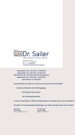 Vorschau der mobilen Webseite www.hno-sailer.de, Sailer, Dr. Edit und Maria
