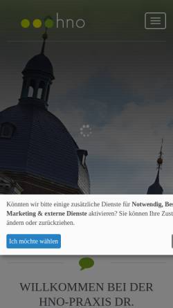 Vorschau der mobilen Webseite www.hno-moellers.de, Möllers, Dr. med. Arndt