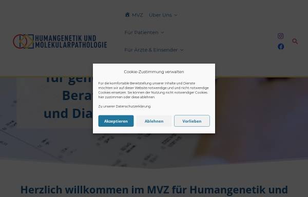 Vorschau von humangenetik-rostock.de, Medizinisches Versorgungszentrum für Humangenetik und Molekularpathologie GmbH