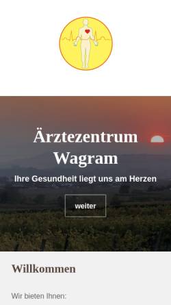 Vorschau der mobilen Webseite www.aerztezentrum-wagram.at, Ärztezentrum Wagram