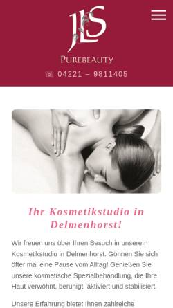 Vorschau der mobilen Webseite www.jls-kosmetikstudio.de, Purebeauty JLS & Beauty Nails - Kosmetikstudio & Nagelstudio
