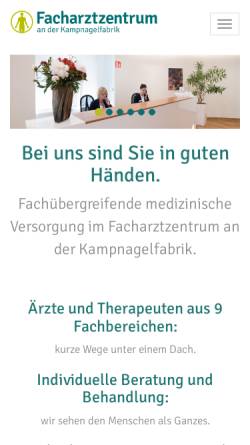 Vorschau der mobilen Webseite hamburg.arztzentrum.de, Facharztzentrum An der Kampnagelfabrik