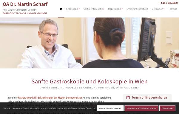 Vorschau von www.endoskopie-drscharf.at, Scharf, Dr. Martin