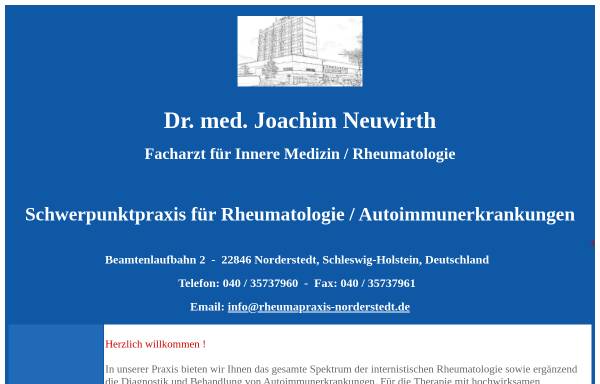 Vorschau von www.rheumapraxis-norderstedt.de, Neuwirth, Dr. med. Joachim