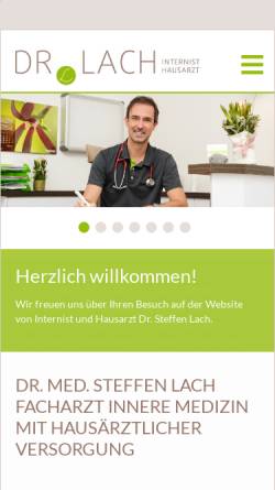 Vorschau der mobilen Webseite www.hausarzt-werder.de, Lach, Dr. med. Steffen